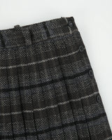 Vintage 1970s Jaeger Wool Checked Pleated Heavyweight Skirt - XS