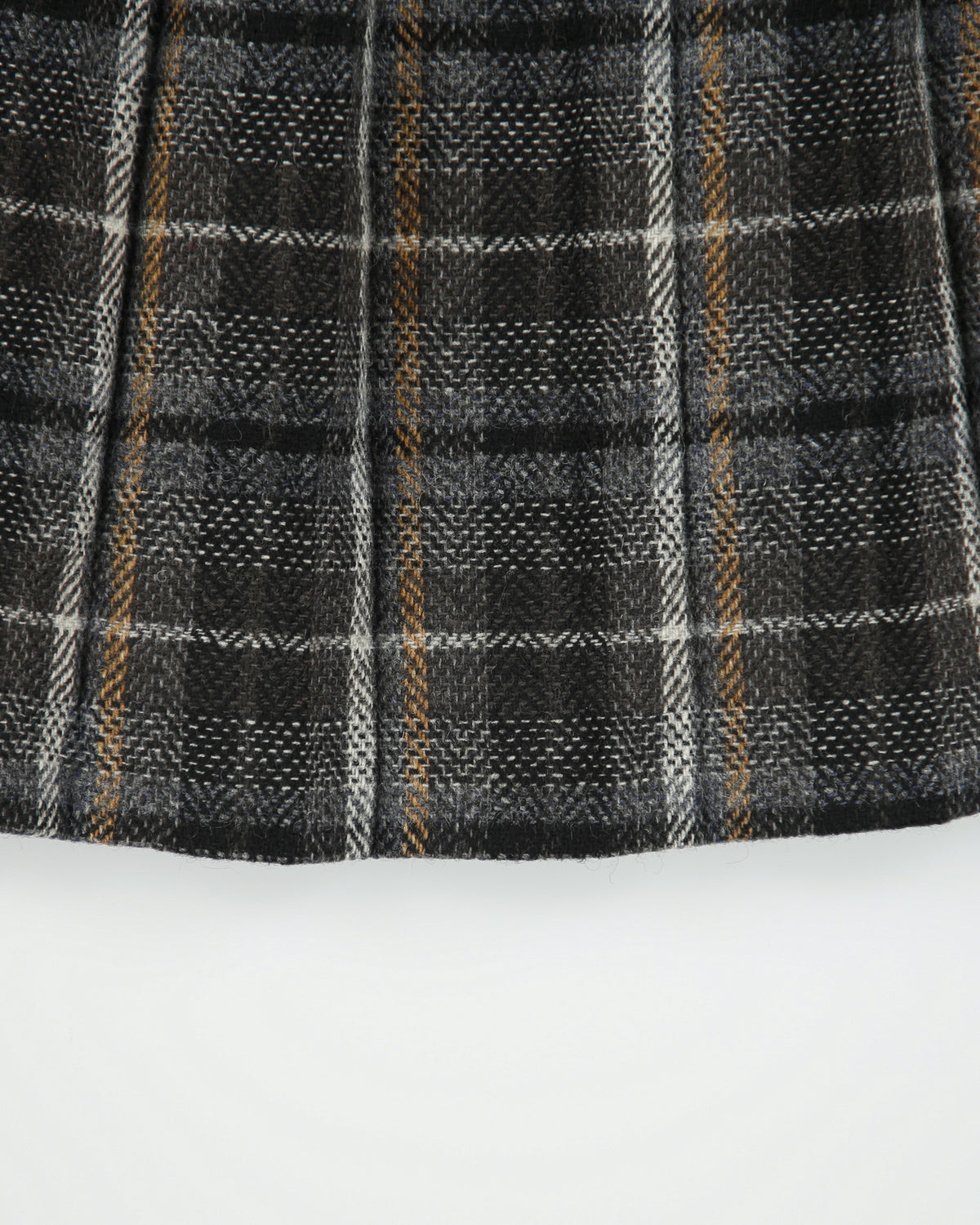 Vintage 1970s Jaeger Wool Checked Pleated Heavyweight Skirt - XS