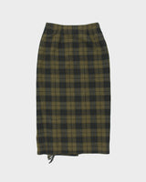 Vintage 1990s Liz Claiborne Wool Blend Wrap Tassel Blanket Skirt - M