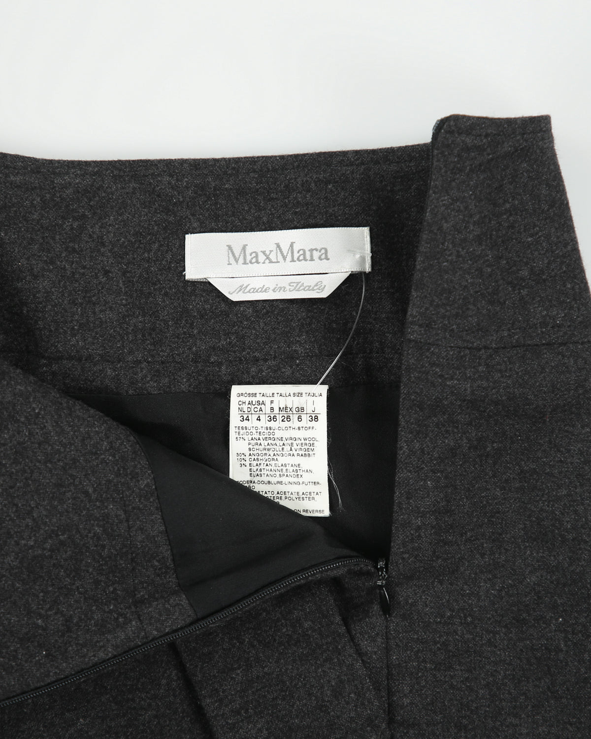 Vintage 1990s Max Mara Wool/ Angora &amp; Cashgora Blend Pencil Skirt - XS