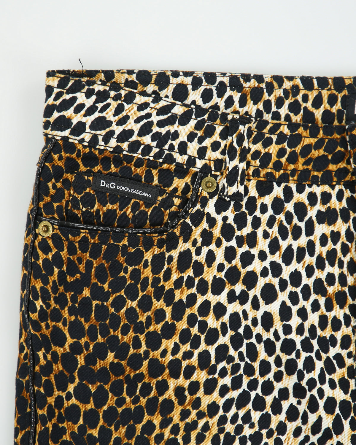 Vintage S/S 2010 Dolce &amp; Gabbana Leopard Print Skirt - S