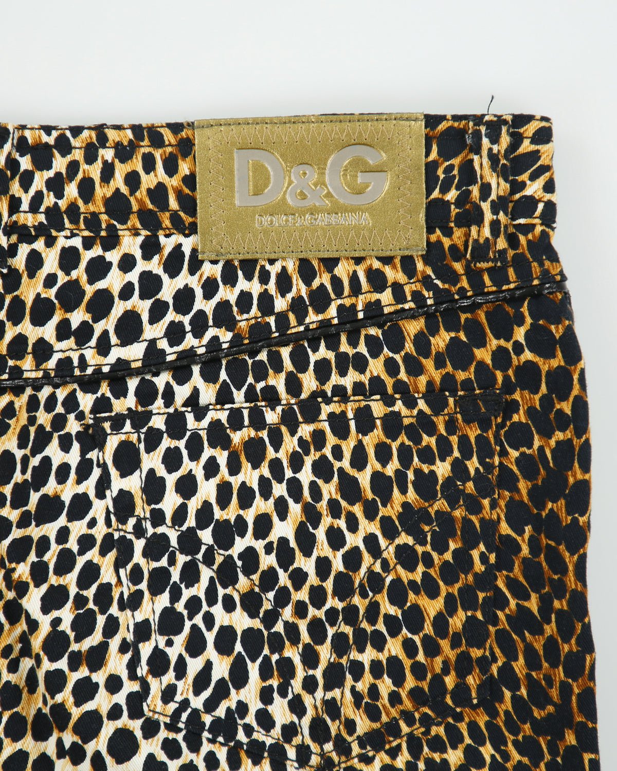 Vintage S/S 2010 Dolce &amp; Gabbana Leopard Print Skirt - S