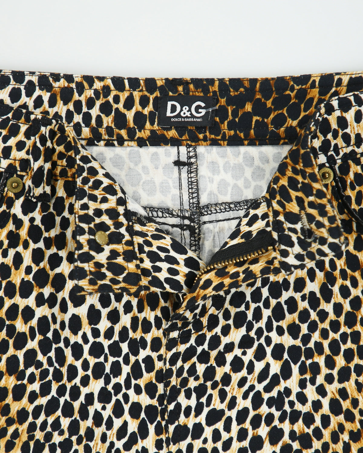 Vintage S/S 2010 Dolce &amp; Gabbana Leopard Print Skirt - S