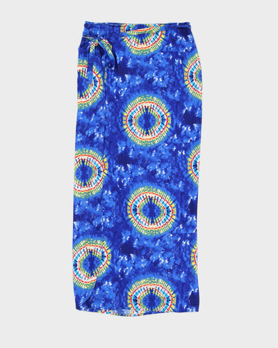 Blue Beach Maxi Wrap Skirt - Adjustable