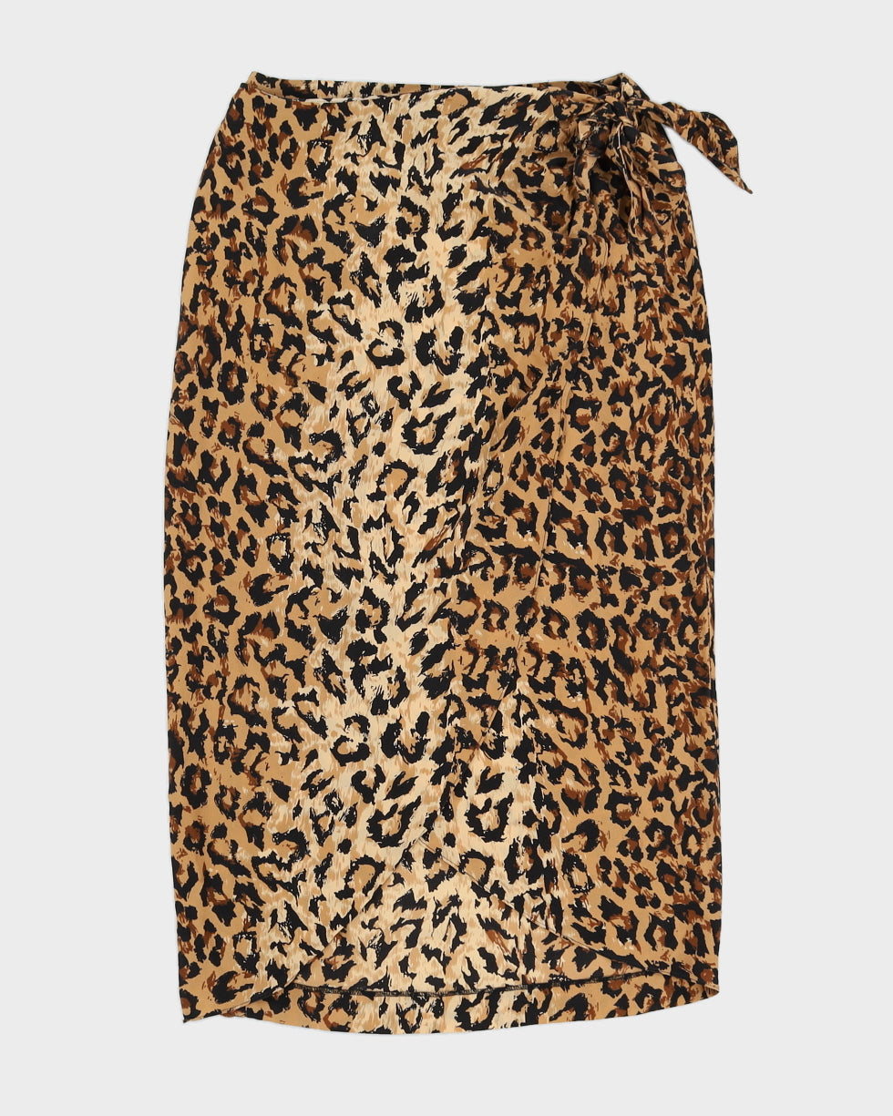 Leopard Print Beach Wrap Skirt - S