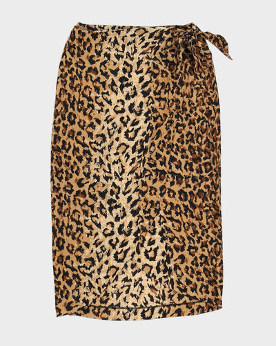 Leopard Print Beach Wrap Skirt - S