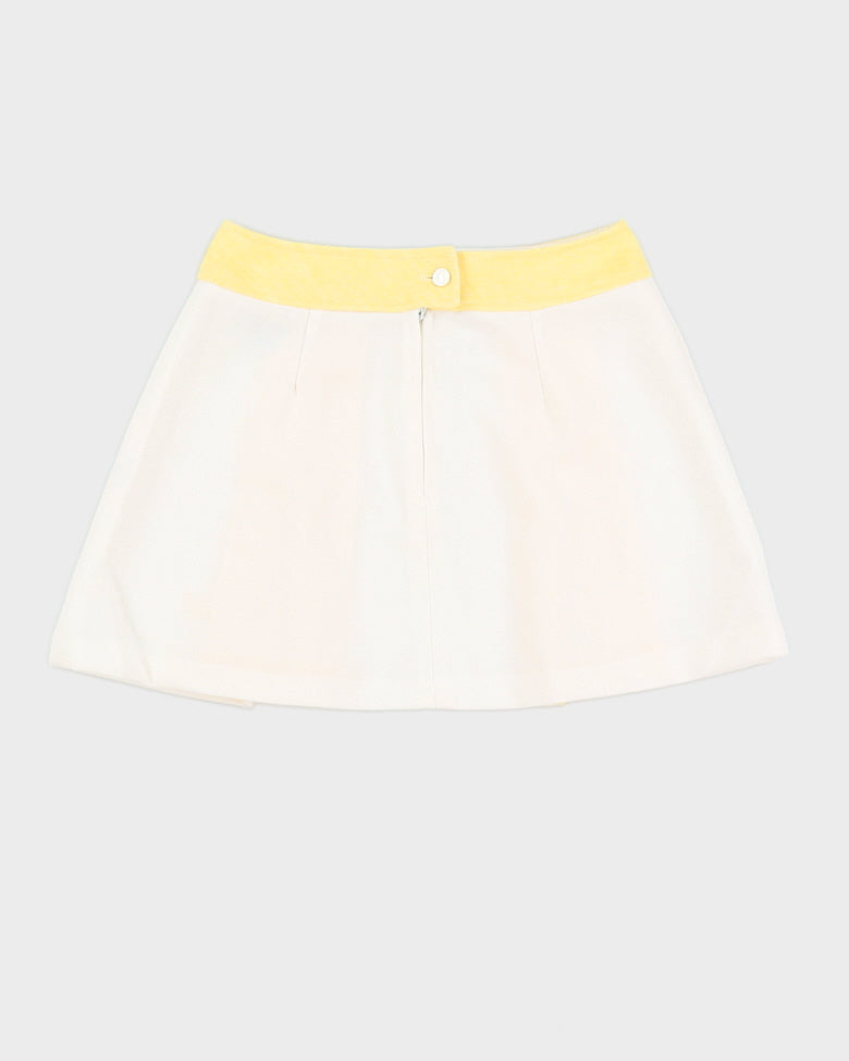 1990s Adidas White Tennis Mini Skirt - XS