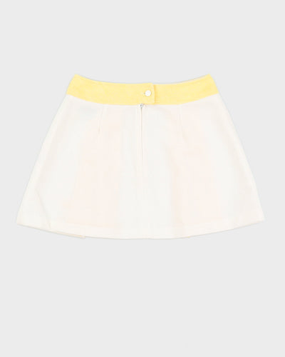 1990s Adidas White Tennis Mini Skirt - XS