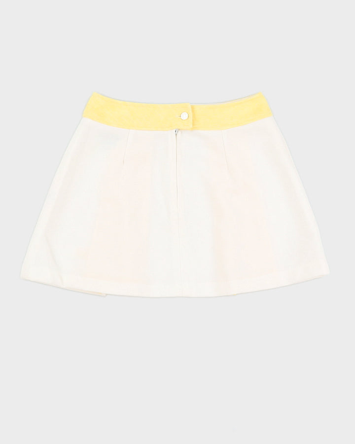 1990s Adidas White Tennis Mini Skirt - XS