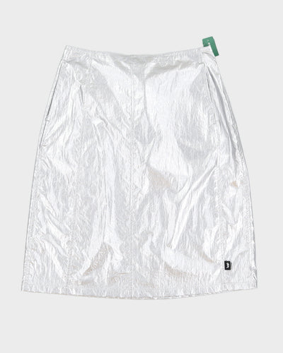 Silver Metallic Stussy Skirt - S
