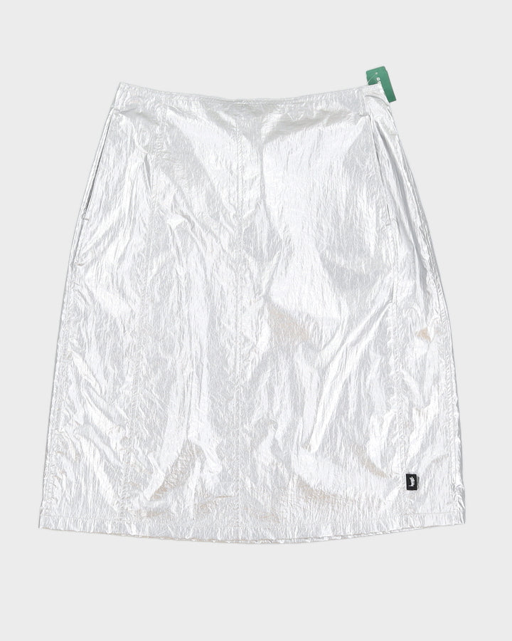 Silver Metallic Stussy Skirt - S