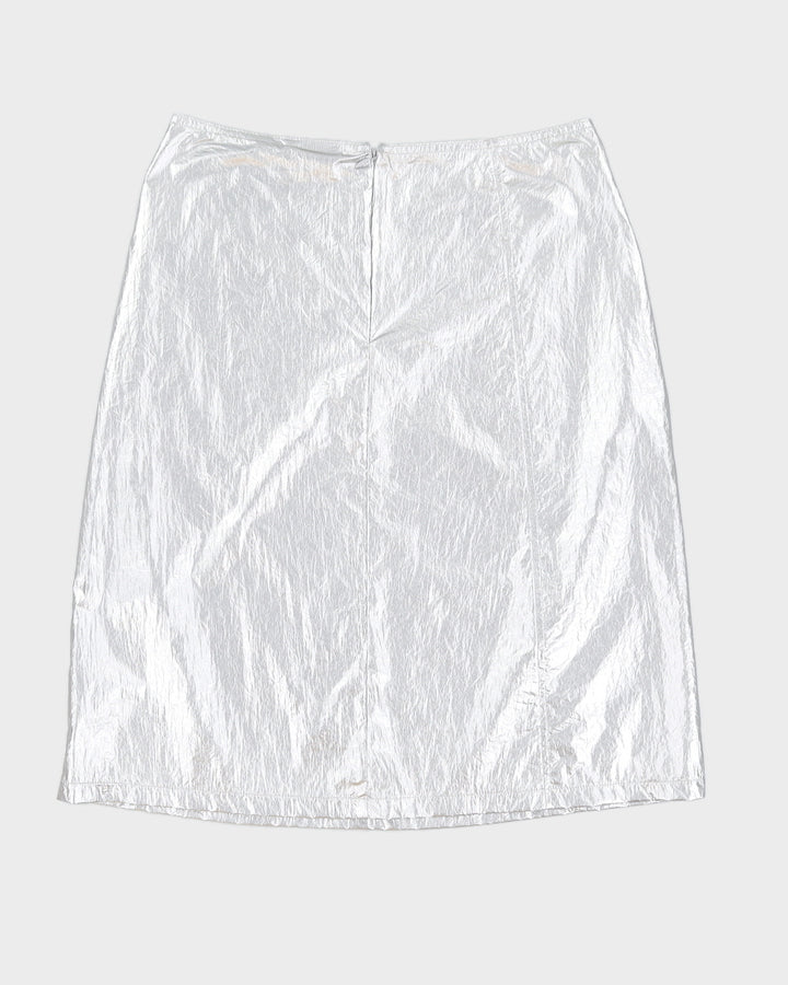 Silver Metallic Stussy Skirt - S