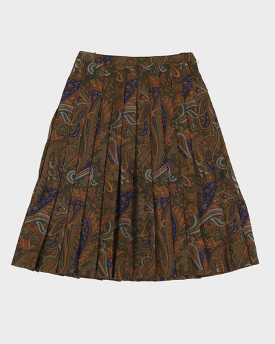 Vintage 90s Ralph Sportswear Green Paisley Skirt - M