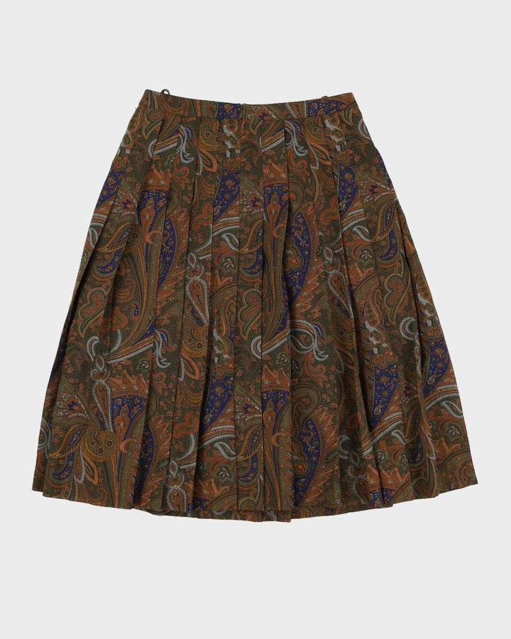 Vintage 90s Ralph Sportswear Green Paisley Skirt - M