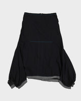 Y2K 00s Dolcezza Grey Panelled Midi Skirt - M
