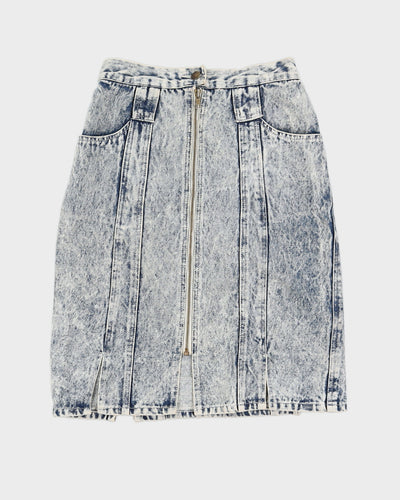 00s Stone Washed Denim Pencil Skirt - S