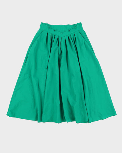 Green Midi Swing Skirt - S