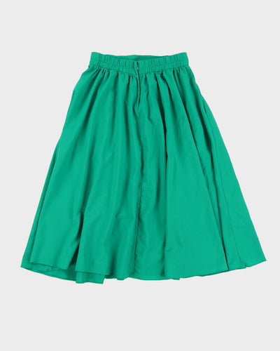 Green Midi Swing Skirt - S
