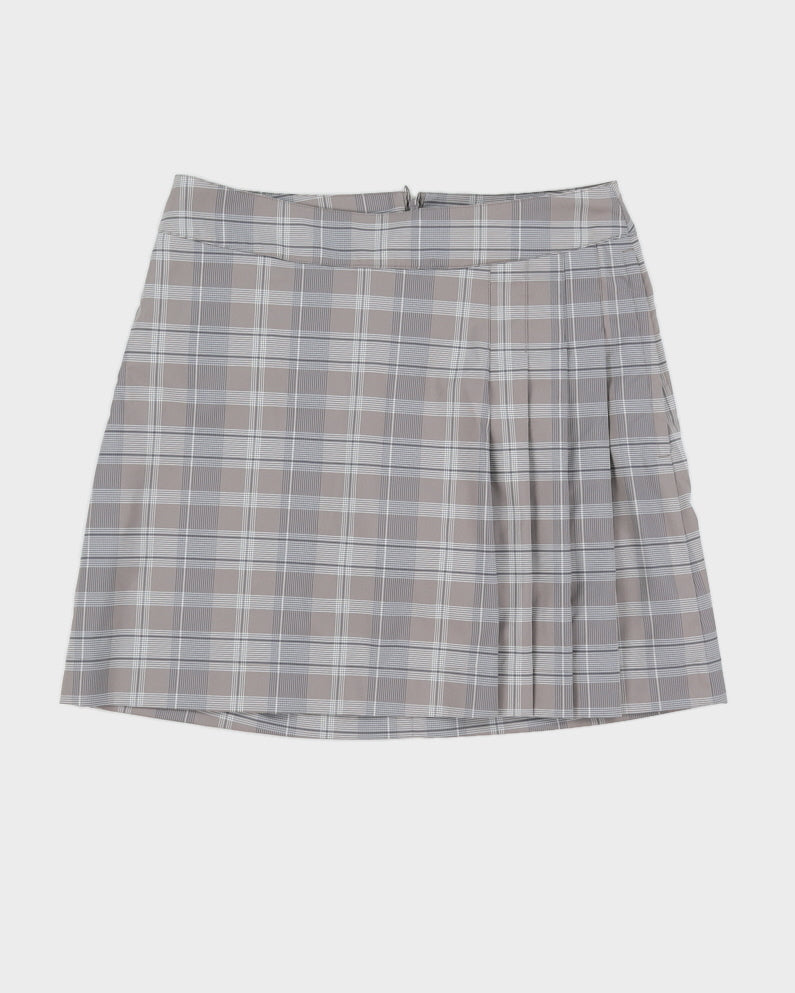 Y2K 00s Nike Golf Grey Plaid Skort - S