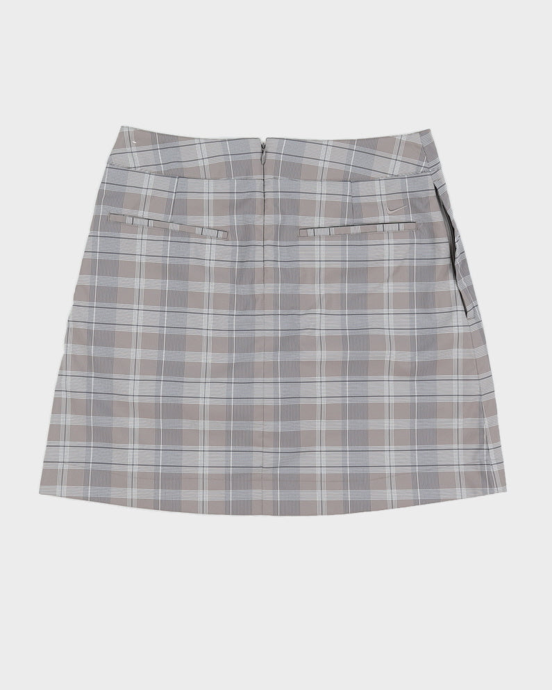 Y2K 00s Nike Golf Grey Plaid Skort - S