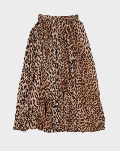 Leopard Print Midi Skirt - S
