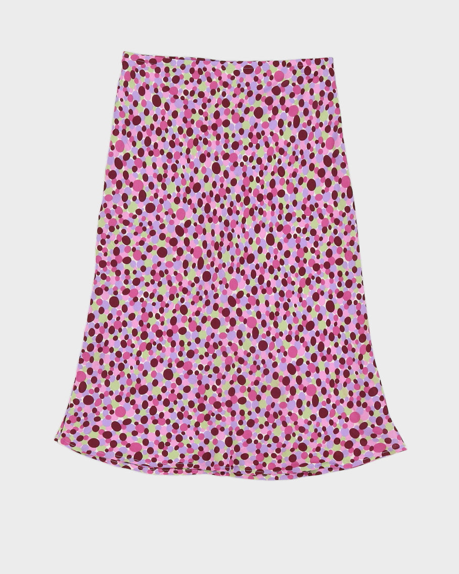 Y2K 00s Le Chateau Purple Spotty Skirt - S