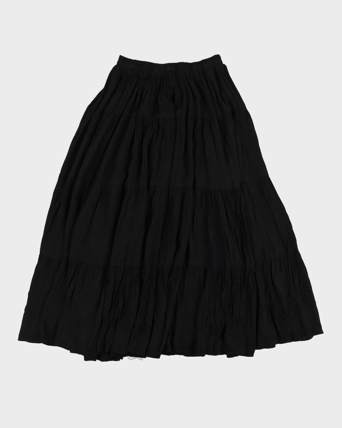 Vintage Circle T By Marilyn Lenox Panelled Flowy Black Skirt - L