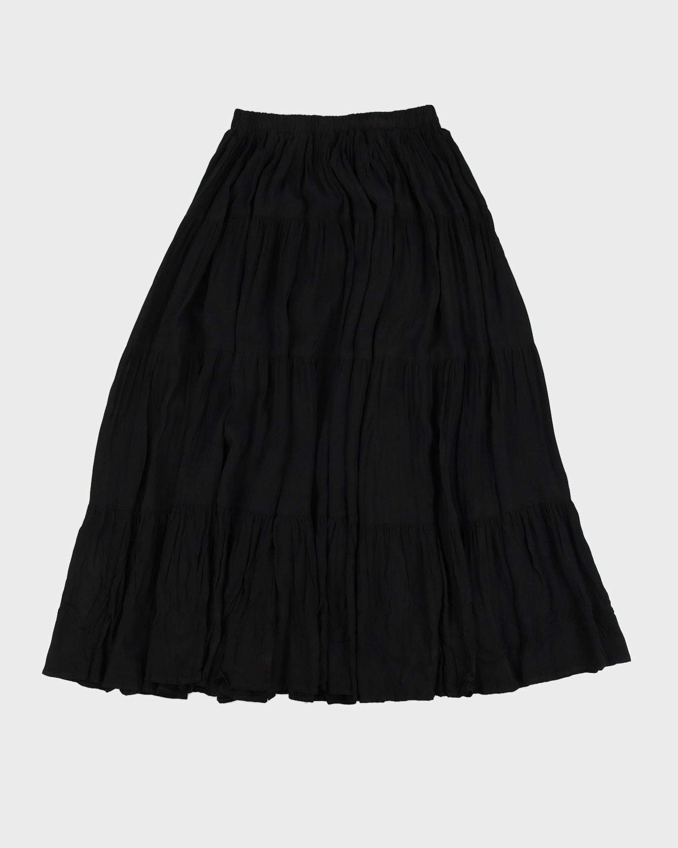 Vintage Circle T By Marilyn Lenox Panelled Flowy Black Skirt - L