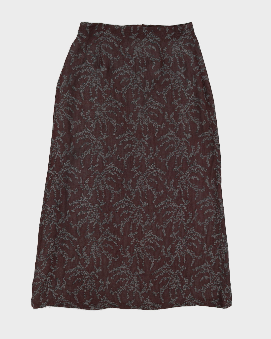Y2K 00s Shi-Ji Purple &amp; Blue Floral Maxi Skirt - M