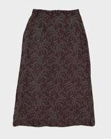 Y2K 00s Shi-Ji Purple &amp; Blue Floral Maxi Skirt - M