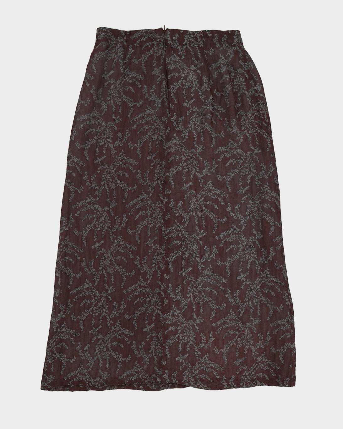 Y2K 00s Shi-Ji Purple &amp; Blue Floral Maxi Skirt - M