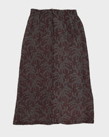Y2K 00s Shi-Ji Purple &amp; Blue Floral Maxi Skirt - M