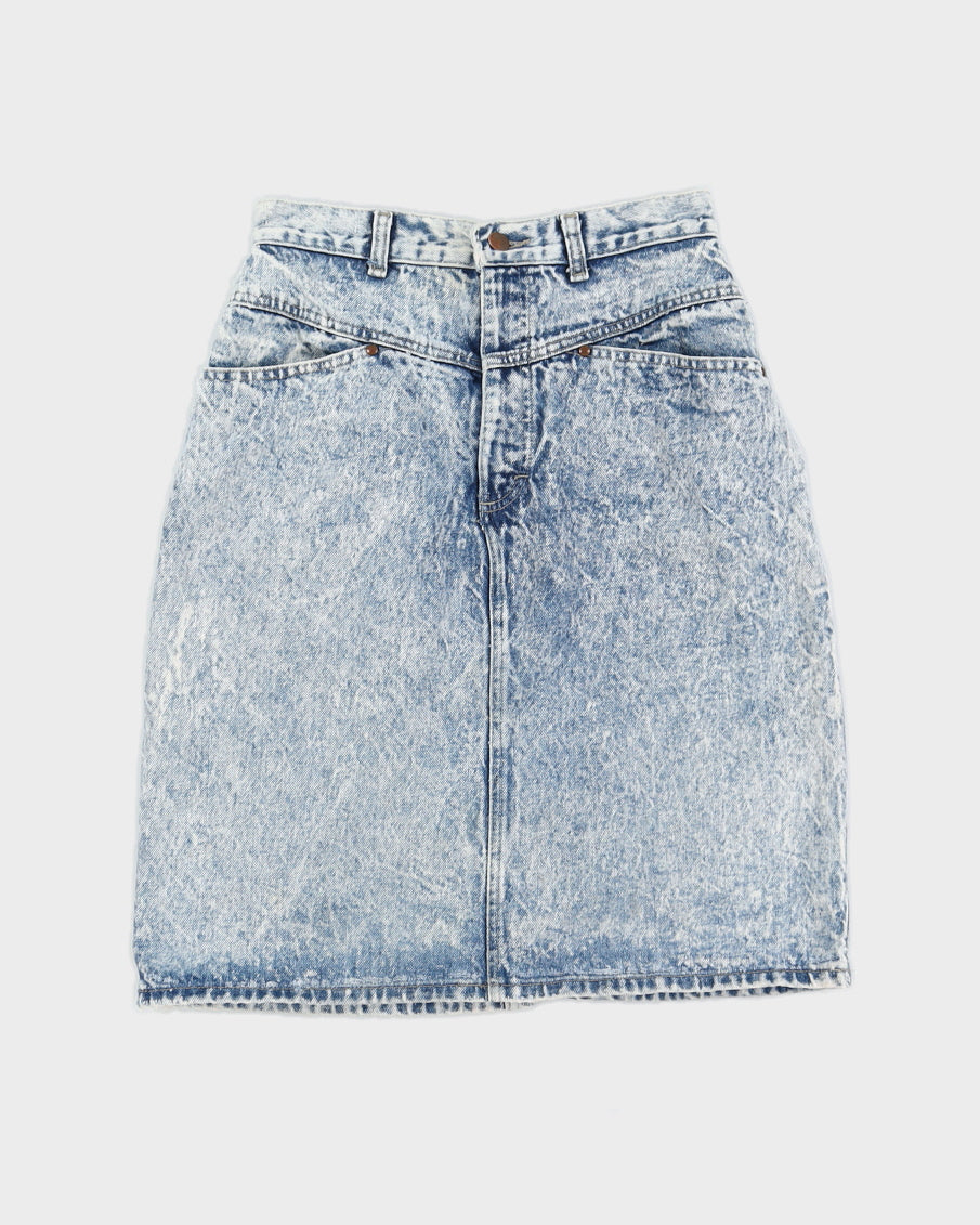 Vintage 90s SOS Acidwash Denim Skirt - S/M