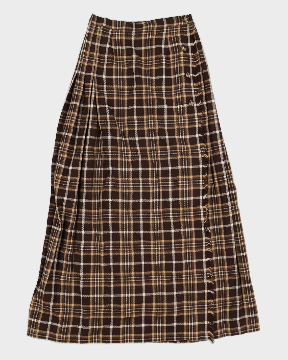 Vintage 60s Dalkeith Brown Tartan Skirt - S