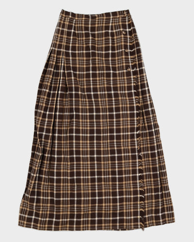Vintage 60s Dalkeith Brown Tartan Skirt - S