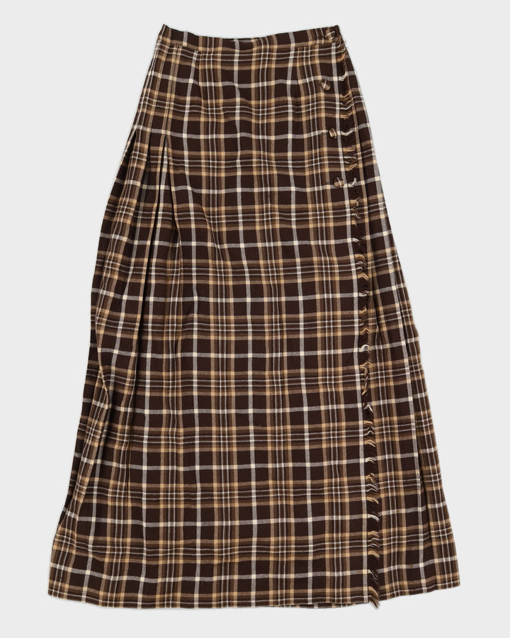 Vintage 60s Dalkeith Brown Tartan Skirt - S