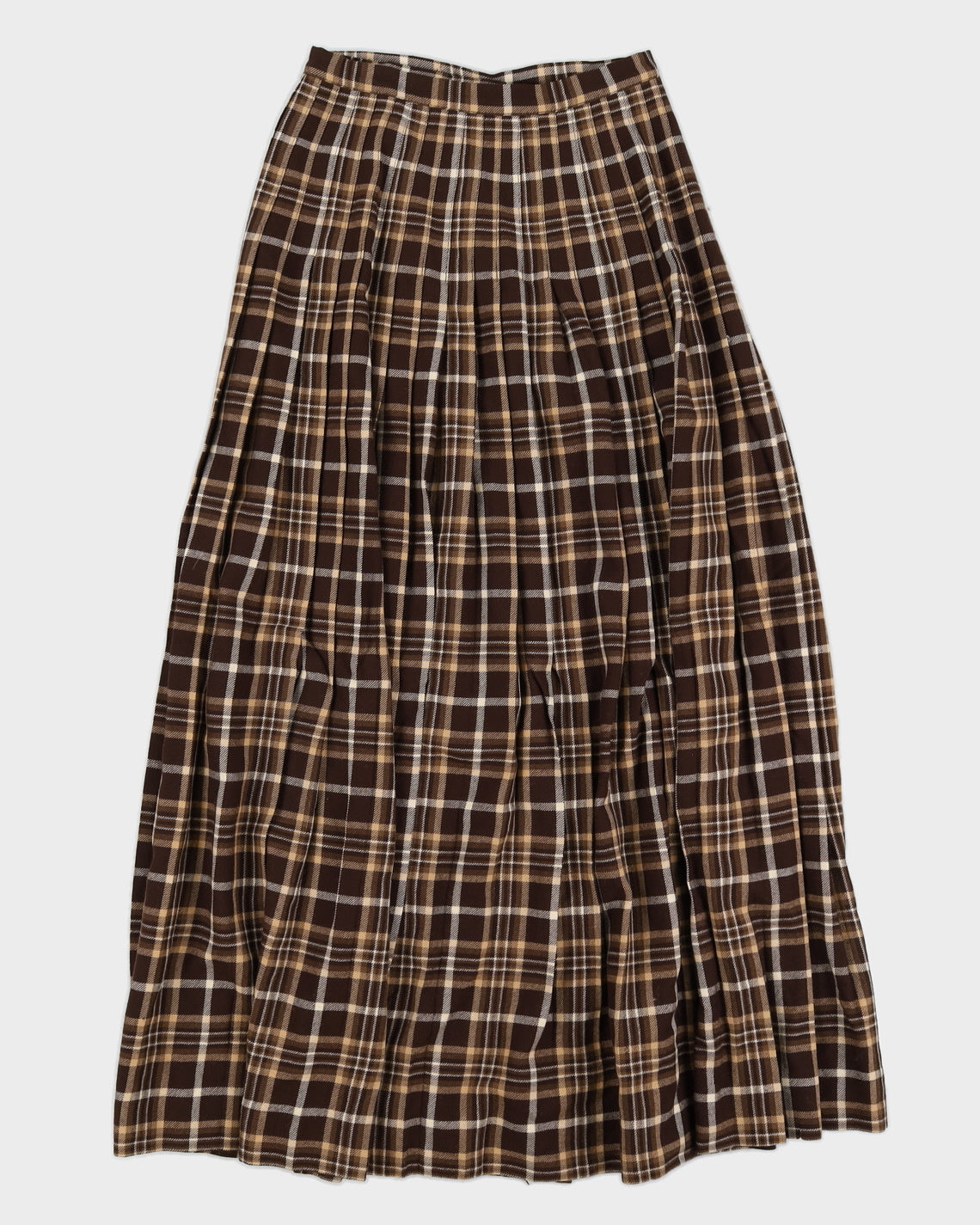 Vintage 60s Dalkeith Brown Tartan Skirt - S