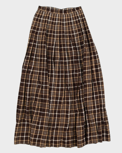 Vintage 60s Dalkeith Brown Tartan Skirt - S
