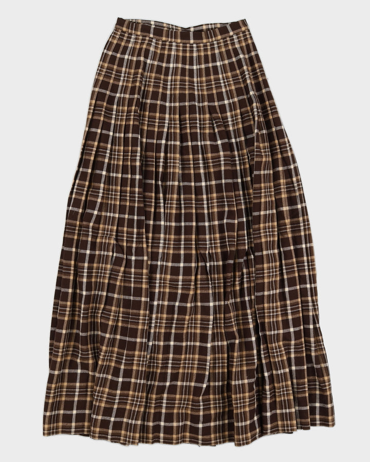 Vintage 60s Dalkeith Brown Tartan Skirt - S