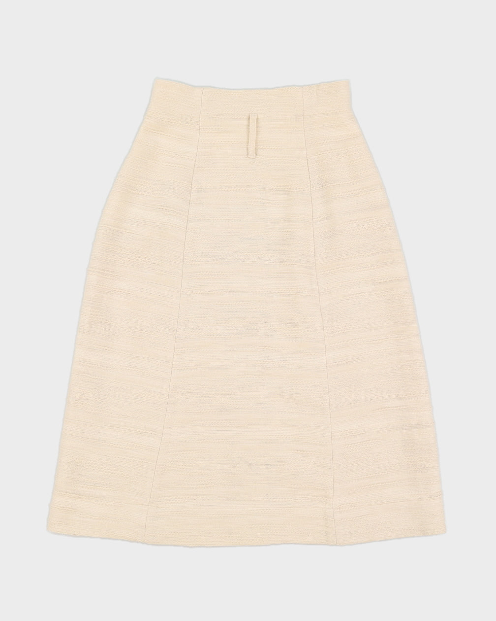 Sezane Cream Woven A-Line Skirt - XS