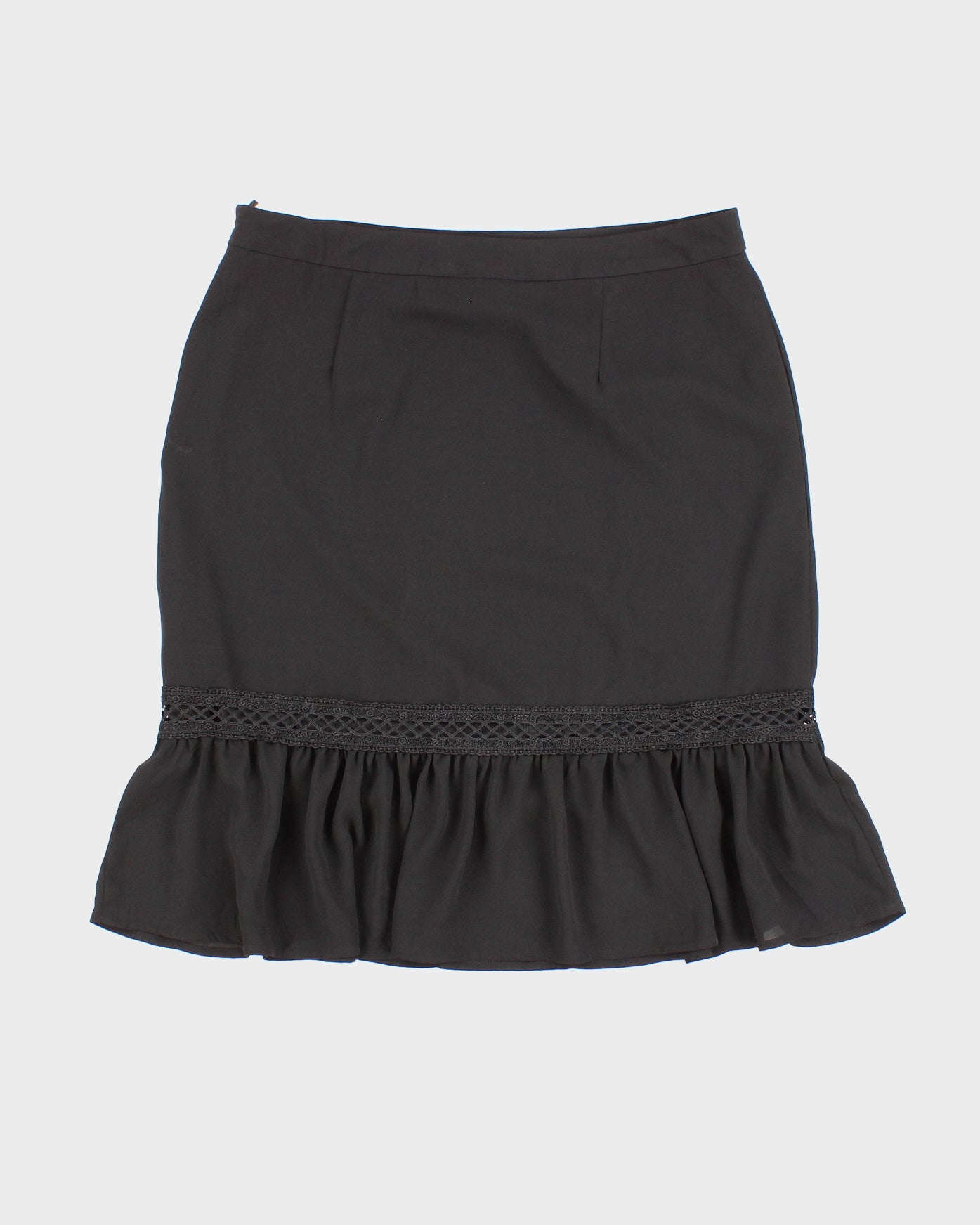 Karl Lagerfeld Black Lace Detail Mini Skirt - M