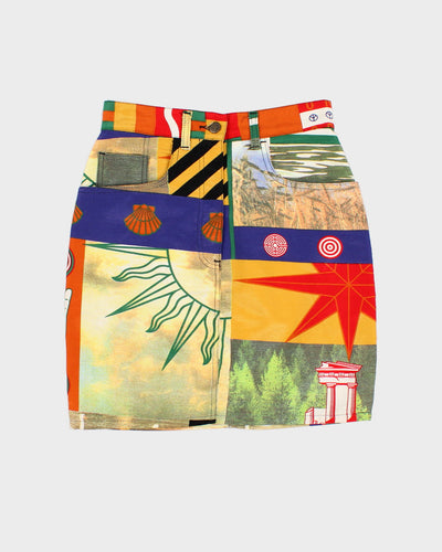 Vintage 90s Moschino Patchwork Skirt - S