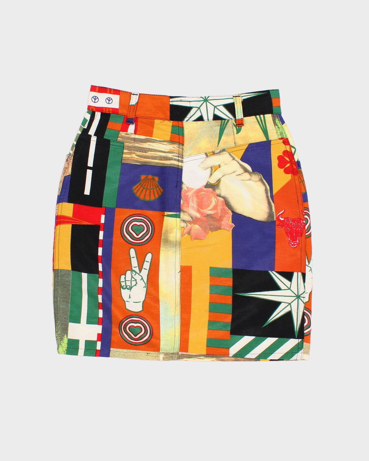 Vintage 90s Moschino Patchwork Skirt - S