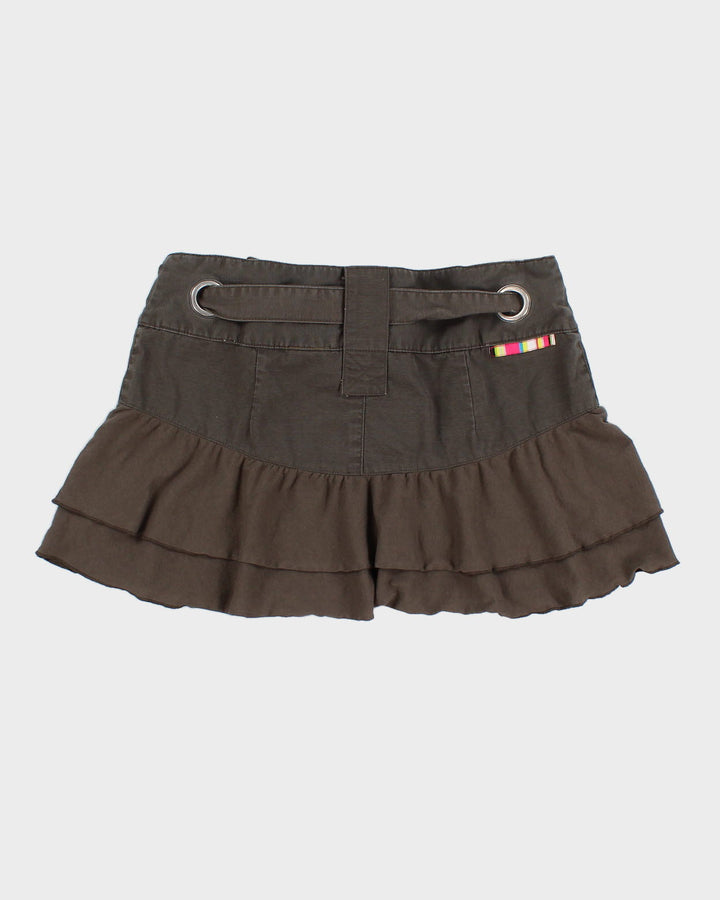 Y2K 00s Belted Frilled Mini Skirt - M