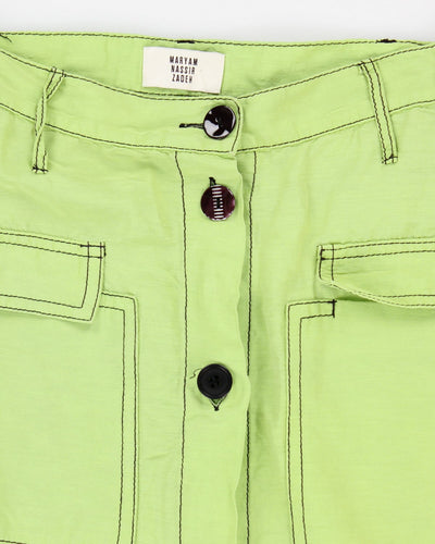 Maryam Nassir Zadeh Green Button-Up Skirt - XS