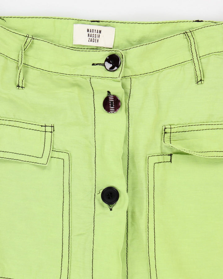 Maryam Nassir Zadeh Green Button-Up Skirt - XS