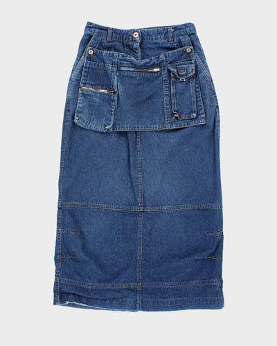 Vintage 90s Oilily Denim Artist's Utility Skirt - S