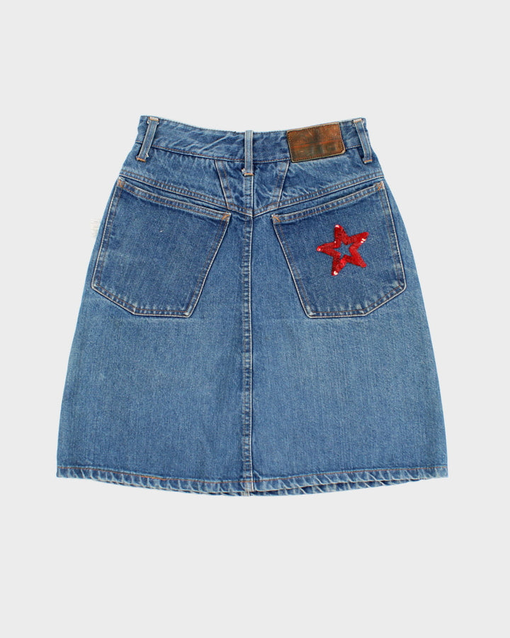 Vintage 4th of July Denim Skirt - S