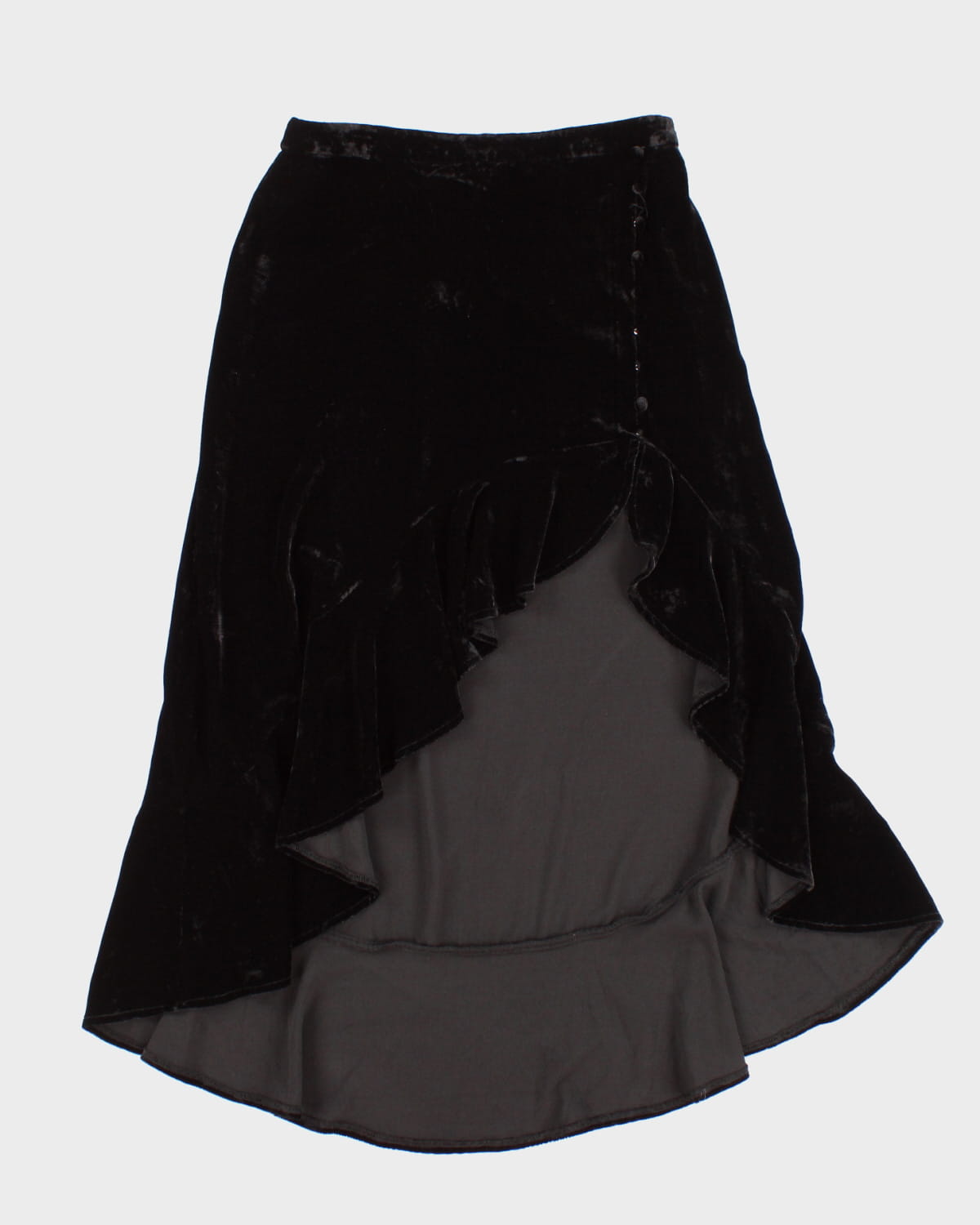 For Love & Lemons Velvet Waterfall Skirt - S