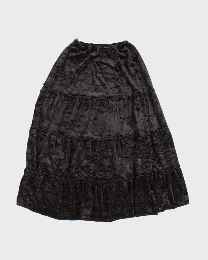 Y2K 00s Bianca Nygard Velvet Tiered Skirt - M